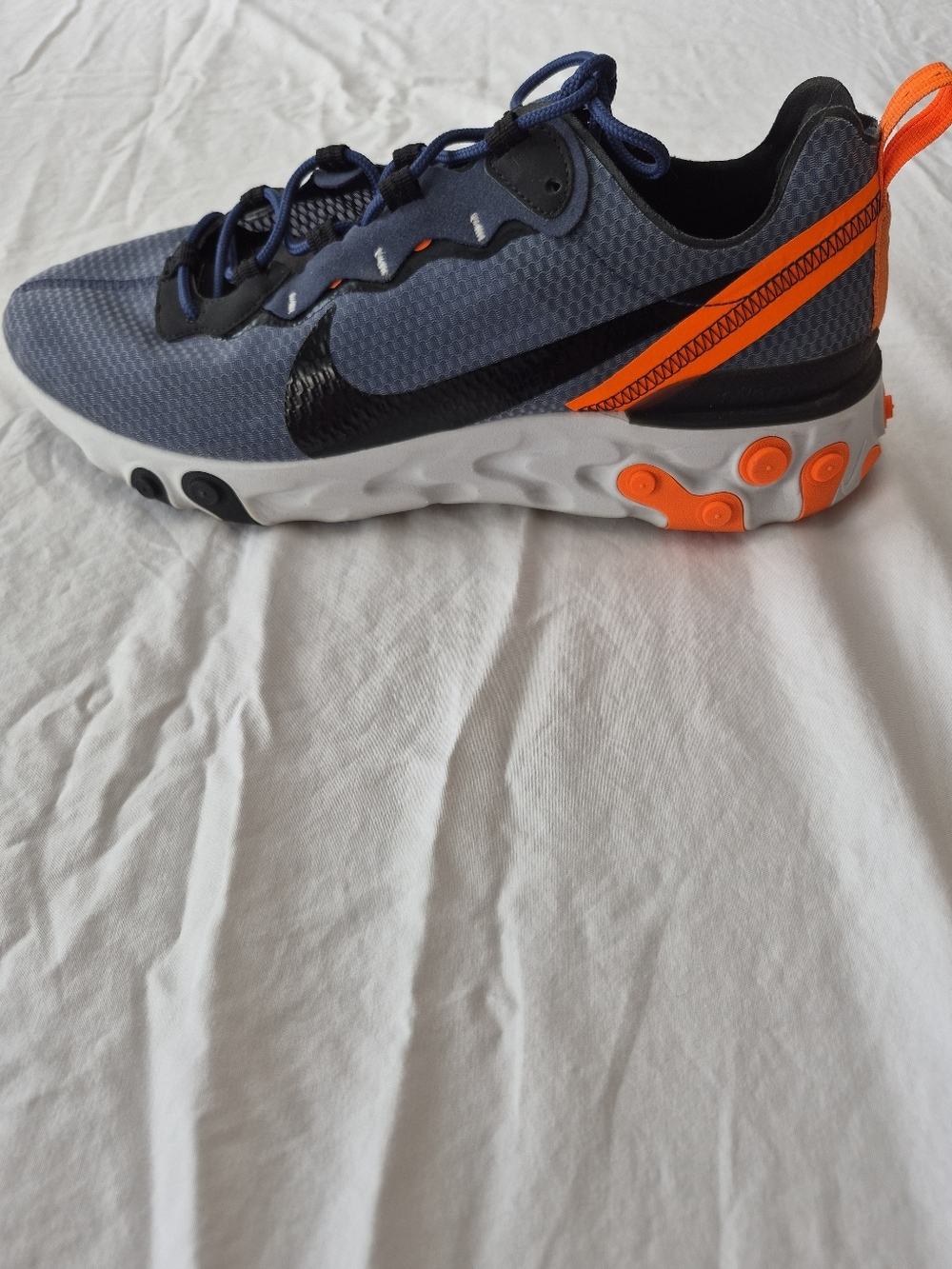 Mens Nike React Navy Blue Running Shoes, Size 11.5